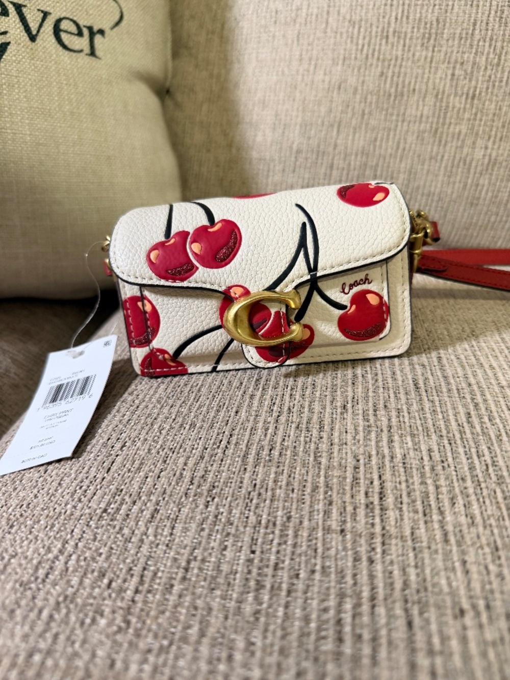 Coach Tabby 12 Cherry Print